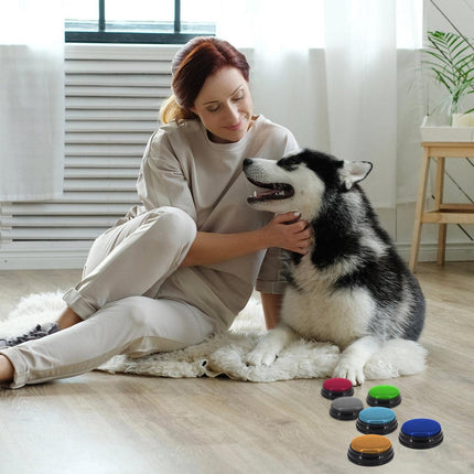 Tech4Pets 6-Pack Talking Buttons for Interactive Pet Communication.