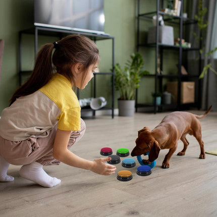 Tech4Pets 6-Pack Talking Buttons for Interactive Pet Communication.