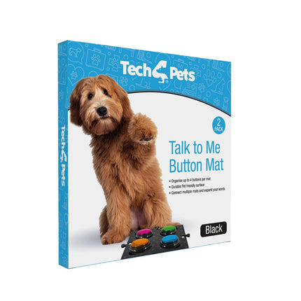 Tech4Pets Black Mat 2-Pack for Talking Buttons & Floor.