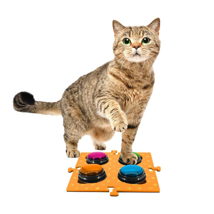 Tech4Pets Orange Mat 2-Pack for Talking Buttons & Floor.