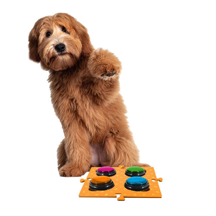 Tech4Pets Orange Mat 2-Pack for Talking Buttons & Floor.