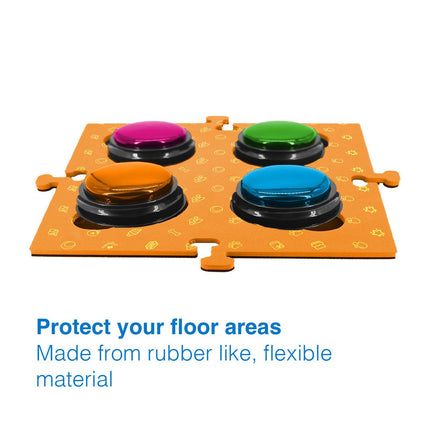 Tech4Pets Orange Mat 2-Pack for Talking Buttons & Floor.