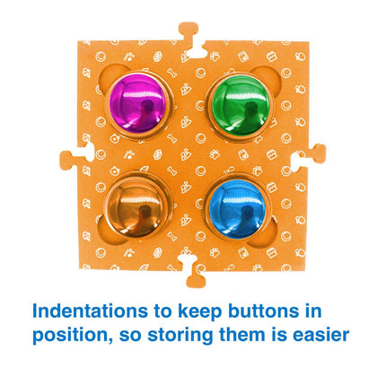 Tech4Pets Orange Mat 2-Pack for Talking Buttons & Floor.