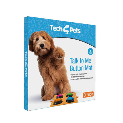 Tech4Pets Orange Mat 2-Pack for Talking Buttons & Floor.