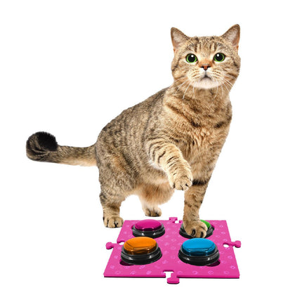 Tech4Pets Pink Mat 2-Pack for Talking Buttons & Floor.