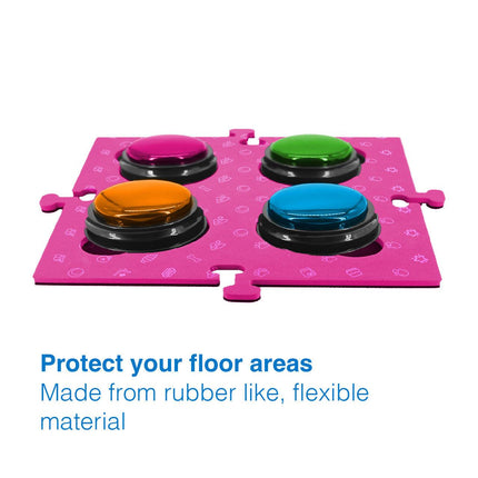 Tech4Pets Pink Mat 2-Pack for Talking Buttons & Floor.