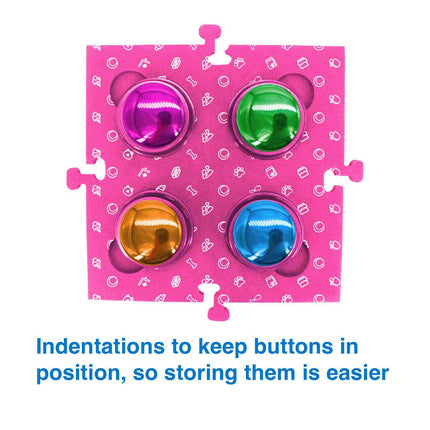 Tech4Pets Pink Mat 2-Pack for Talking Buttons & Floor.