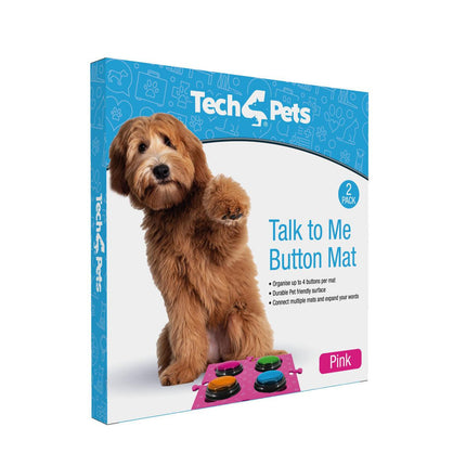 Tech4Pets Pink Mat 2-Pack for Talking Buttons & Floor.