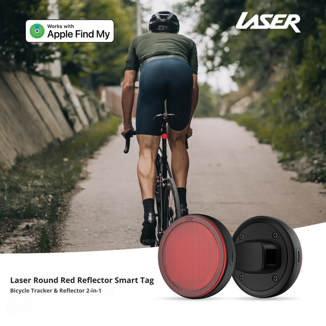 Laser Round Red Reflector Smart Tag.