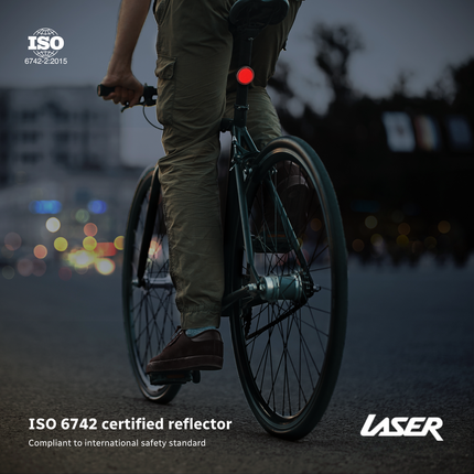 Laser Round Red Reflector Smart Tag.