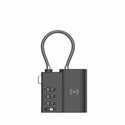 Laser TSA Lock Smart Tag with Rechargeable Battery Black.