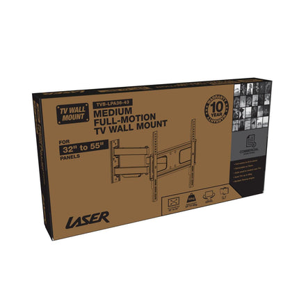 Laser Medium Full Motion TV Wall Mount for 32 inches -55 inches Panels.