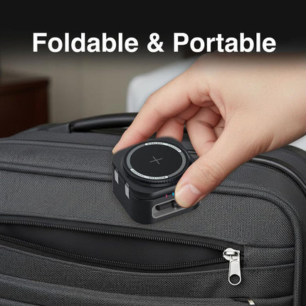 Laser 3 in 1 Foldable Wireless Charging Stand Black.