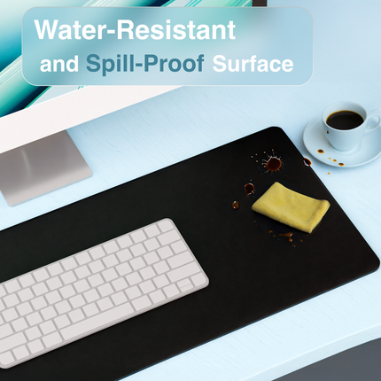 Laser Wireless Charging Desk Mat Black.