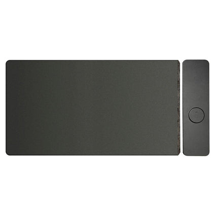Laser Wireless Charging Desk Mat Black.