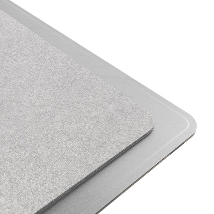 Laser Wireless Charging Desk Mat Grey.