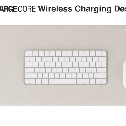 Laser Wireless Charging Desk Mat Grey.