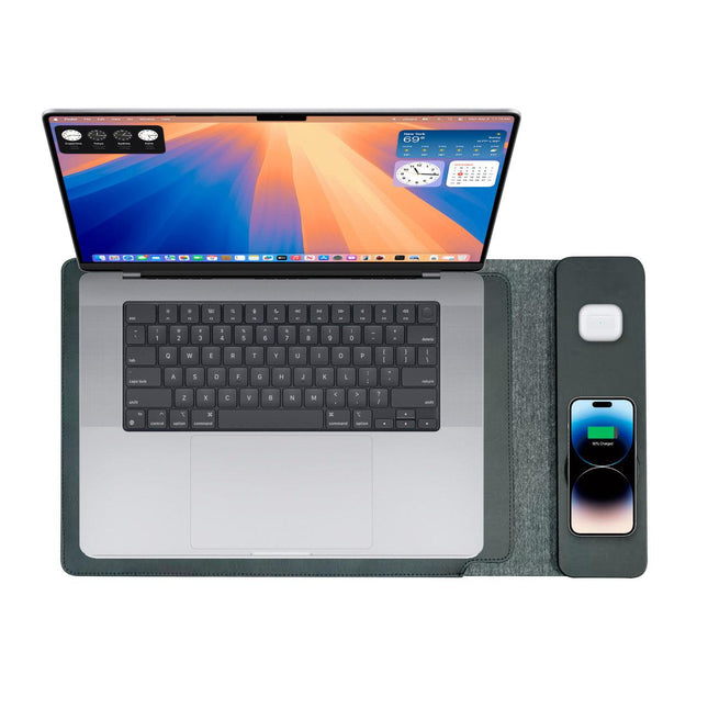 Laser Wireless Charging Laptop Sleeve Up to 16 Inch Black.