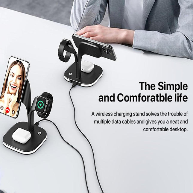 4 in 1 Wireless Charging Station with Night Light.