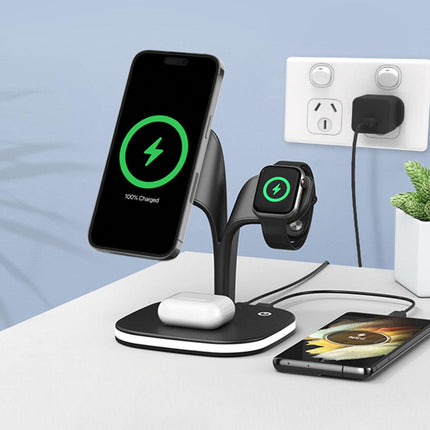 4 in 1 Wireless Charging Station with Night Light.