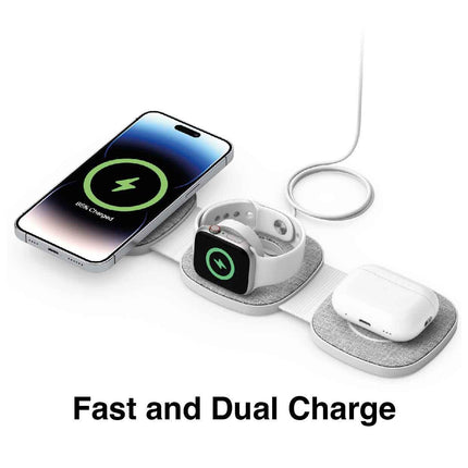 Laser 3-in-1 Travel Wireless Charging Pad for Apple.