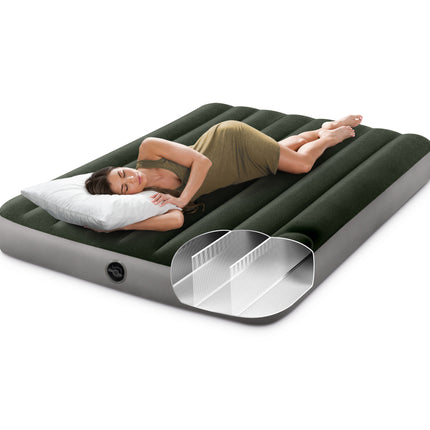 INTEX Double Dura-Beam® Standard Downy Air Mattress 10" w/ Built-In Foot Pump.