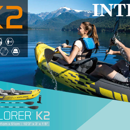 Intex Explorer Inflatable K2 Kayak 68307.