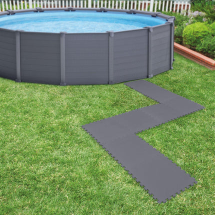 Intex Gray Padded Floor Protector Interlocking 8 x 50x50x0.5cm 29084.