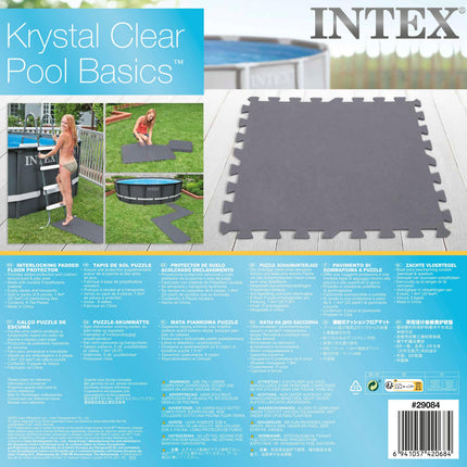 Intex Gray Padded Floor Protector Interlocking 8 x 50x50x0.5cm 29084.