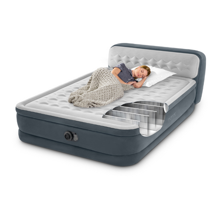 Intex Queen Deluxe Headboard Airbed 64448.