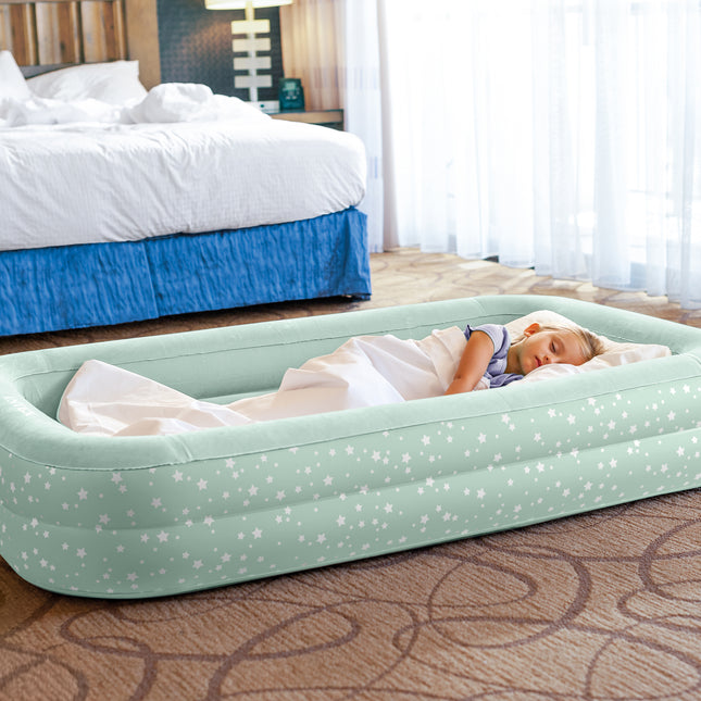 Intex Kidz Inflatable Travel Bed set with Hand Pump - Stars. Great for Travel 66810.
