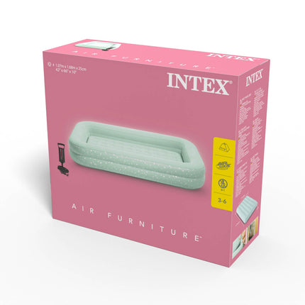 Intex Kidz Inflatable Travel Bed set with Hand Pump - Stars. Great for Travel 66810.