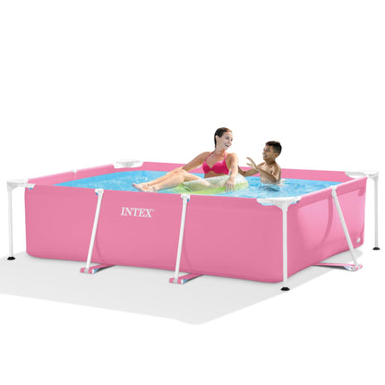 Intex Pink Rectangular Frame Pool 28266.