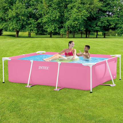 Intex Pink Rectangular Frame Pool 28266.
