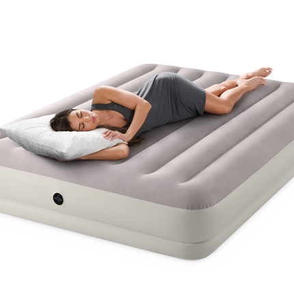 Intex Queen Dura-Beam Prestige Mid-Rise Airbed w/ USB150 Pump- 64179.