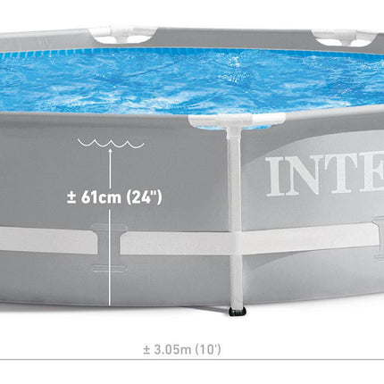 Intex PRISM 10' Metal Frame Above Ground Pool - 305cm x 76cm 26702.