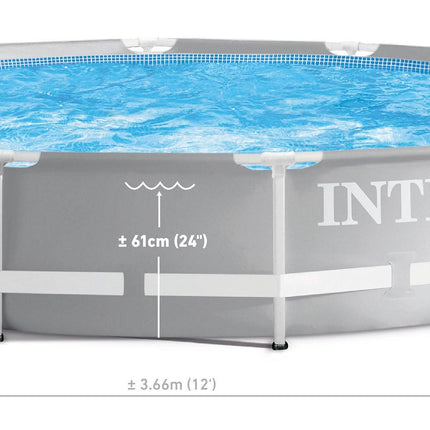 Intex PRISM 12' Metal Frame Above Ground Pool - 366cm x 76cm 26712.