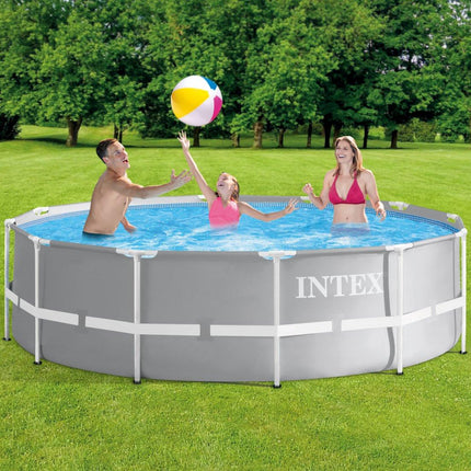 Intex PRISM Premium 12' Metal Frame Pool Outdoor Above Ground 366cm x 99cm - 26716.