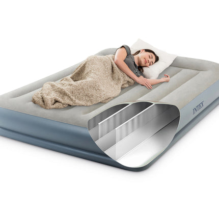 INTEX Queen Dura-Beam® Air Mattress w/ Built-In USB Electric Pump 64118.