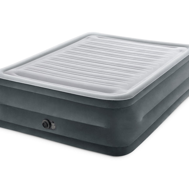 INTEX Queen Dura-Beam® Comfort Plush Air Mattress w/ Built-In USB Electric Pump 64418.