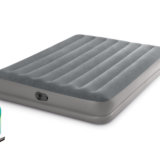 INTEX Queen Dura-Beam® Standard Downy Easy Comfort® Air Mattress 10 w/ Hand Pump 64765.