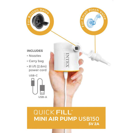 Intex Quick-Fill USB Electric Air Pump - USB150R - 66616.