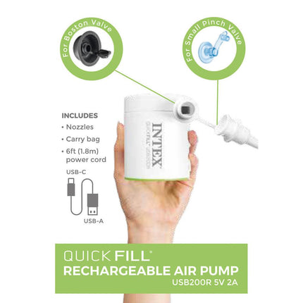 Intex Quick-Fill USB Electric Air Pump - USB200R - 66637.