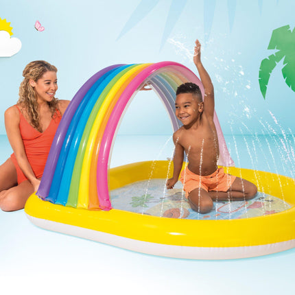 Intex Rainbow Arch Inflatable Spray Kiddie Pool 57156.