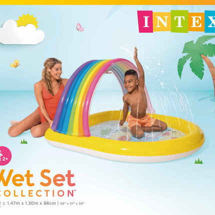 Intex Rainbow Arch Inflatable Spray Kiddie Pool 57156.