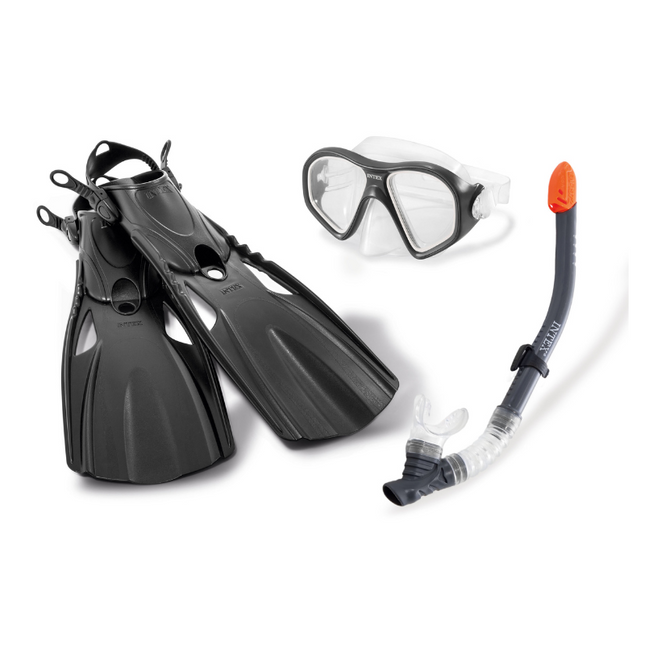 Intex Mask Snorkel and Fin Set Reef Rider Set 55657.