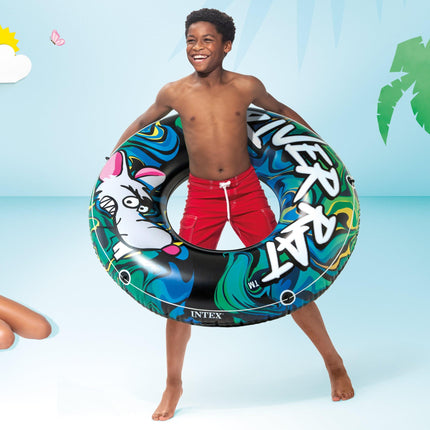 Intex River Rat Swim Tube Pool Float 68209.