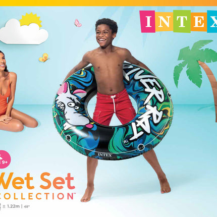 Intex River Rat Swim Tube Pool Float 68209.