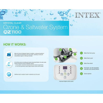 Krystal Clear Ozone and Saltwater Pool Chlorine System QZ1100 - 60,000 Litres 26666.
