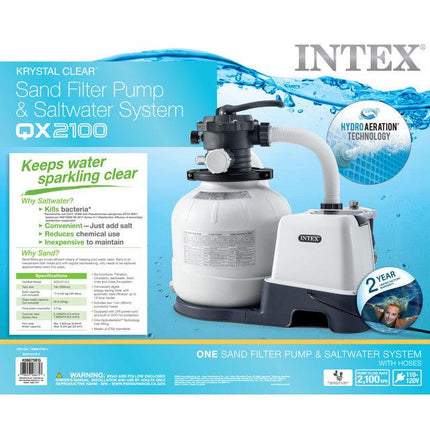 Intex Krystal Clear Sand Filter Pump and Saltwater Pool Chlorine System - 26676.